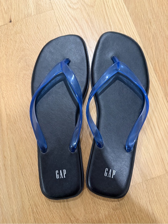 GAP Shoes - GAP Black Sandals with Translucent Blue Straps